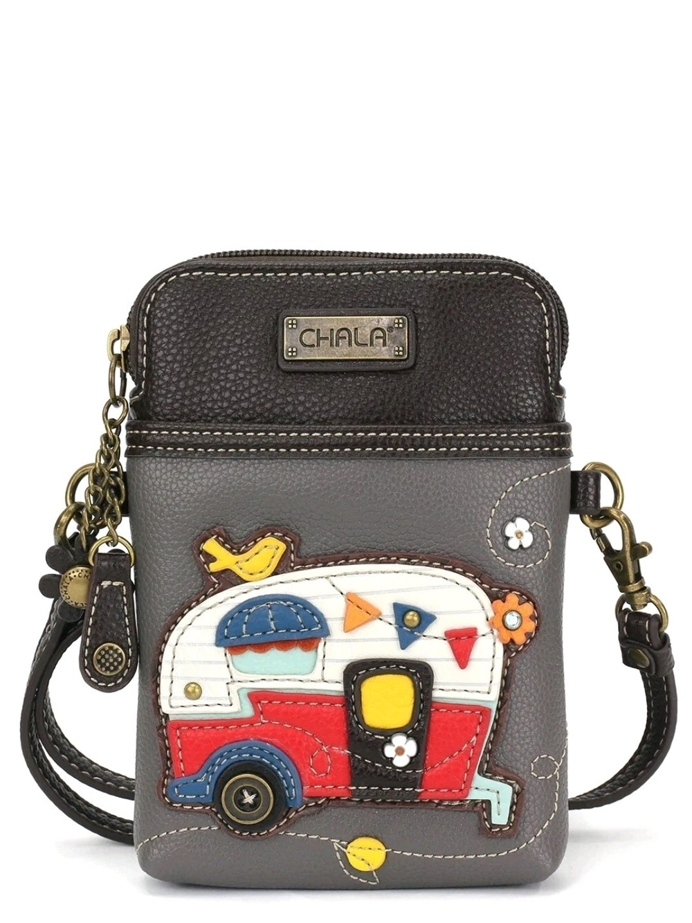 CHALA NWT Gray Camper Crossbody Phone Bag